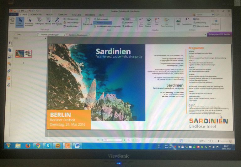 Sardinien-Abend in Berlin mit bunten Bildern und grauer Mischpoke – Ein (reise-)politischer Kommentar