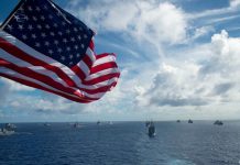 Kriegsbündnis Atlantikpakt mit Kriegsschiffen im Patrouilleneinsatz in der Ostsee Leviathan USA