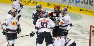 Vizemeister Eisbären Berlin gegen Meister Red Bull München zum Auftakt der neuen Saison in der Deutschen Eishockey-Liga