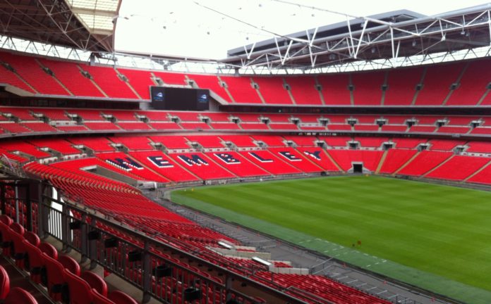 Wembley, ein Stadion in London.