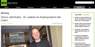 Der Doktor und das liebe Israel oder Der größte Lump im ganzen Land Zensur statt Kultur - Dr. Lederer als Krisensymptom der Linken