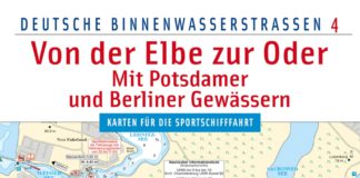 Havel, Spree und weitere Flüsse sowie Seen und Kanäle zwischen Oder und Elbe – Das Kartenwerk „Deutsche Binnenwasserstraßen 4“ von der Elbe zur Oder mit Gewässern in Potsdam und Berlin Von der Elbe zur Oder.