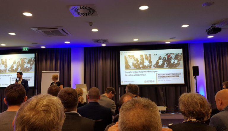 Investorentag Kryptowährung 2018 in Berlin.