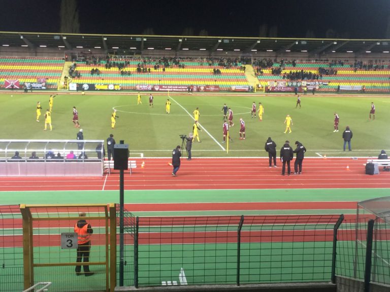 Szene im Spiel des BFV Dynamo gegen den VfB Auerbach im Berliner Jahnstadion.