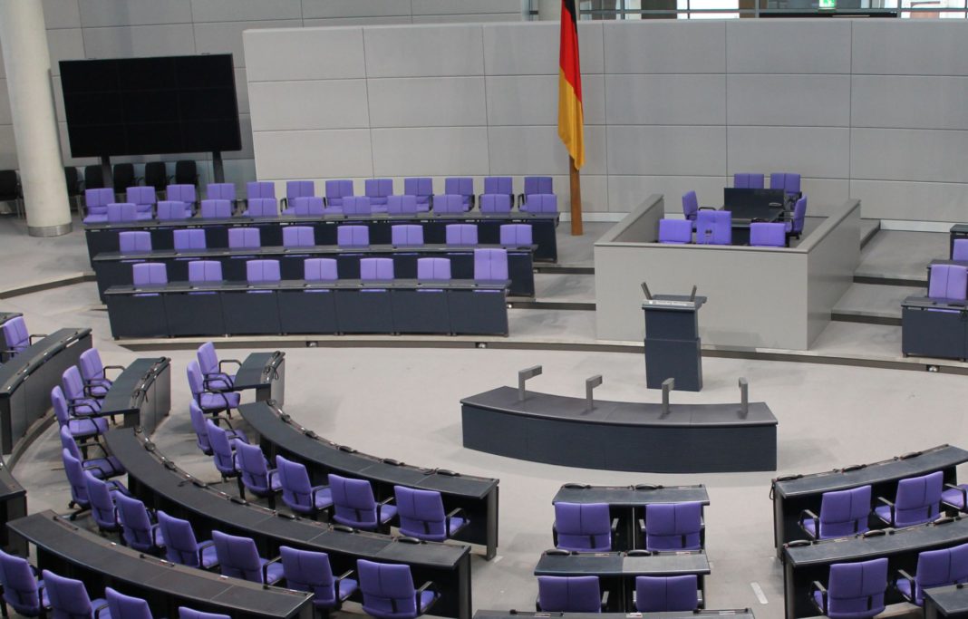 Bundestag im Reichstag in Berlin.