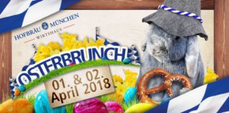 Osterbrunch am 1. und 2. April 2018 im Hofbräu München, Wirtshaus Berlin