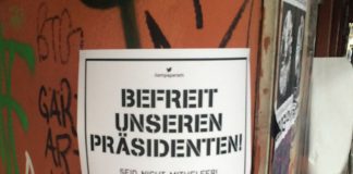 Llibertat presos polítics oder Freiheit für politische Gefangene – Präsident Puigdemont kommt frei "Befreit unseren Präsidenten!" Carles Puigdemont.