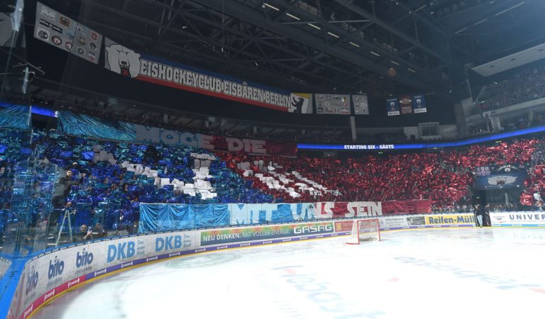 Eisbären Berlin versus Rote Bullen München am 15. April 2018 in Berlin.