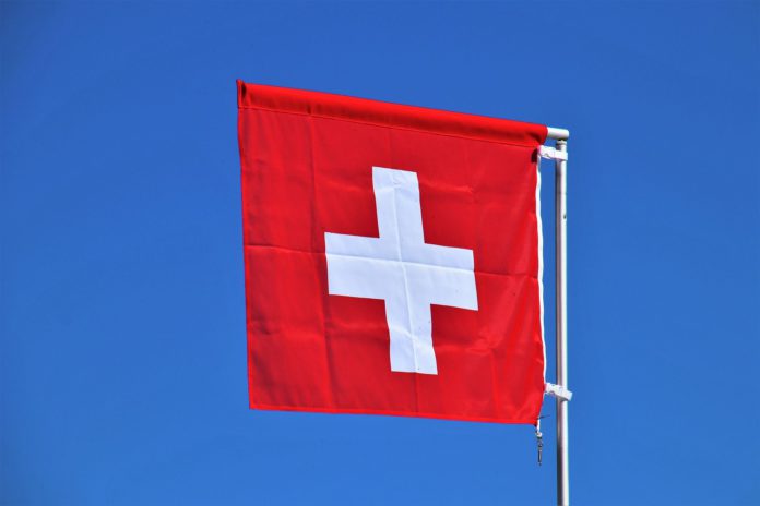 Flagge der Schweiz.