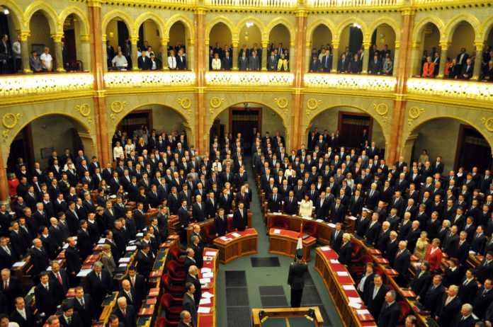 Das ungarische Parlament in Budapest.