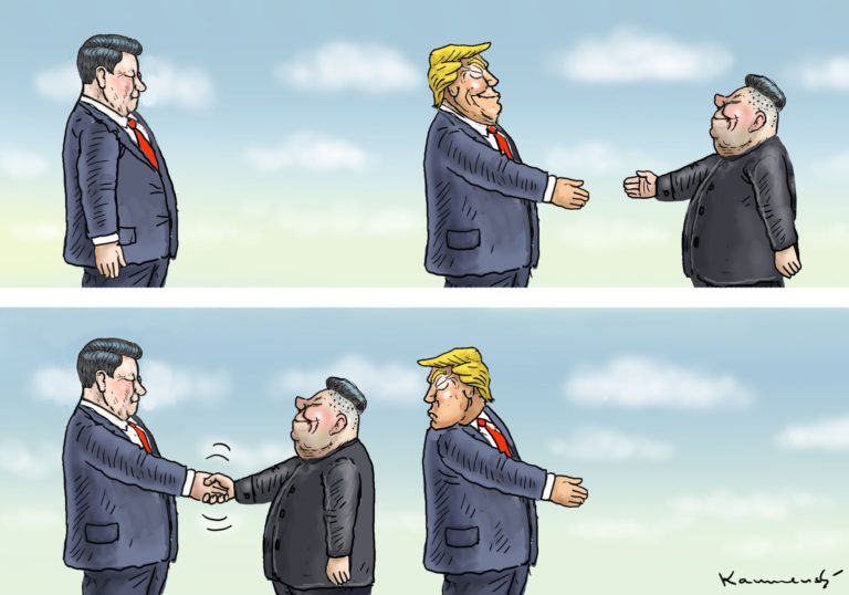 Xi Jinping, Donald Trump und Kim Jong-un.