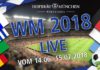 Wenn der Fußball ist so nah oder WM von fern sehen – Männerfußball-Weltmeisterschaft 2018 in Russland im Hofbräu München, Wirtshaus Berlin bei Speis und Trank mit Gleichgesinnten gucken Weltmeisterschaft der Männerfußballer 2018 gucken im Hofbräu München, Wirtshaus Berlin.