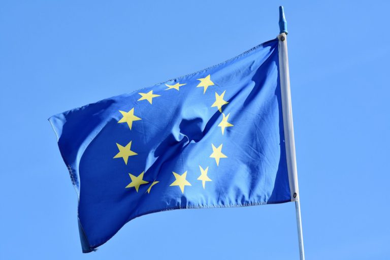 Die Flagge der EU.