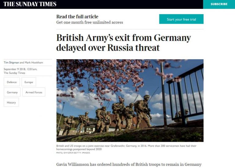 London will weiter Soldaten des Vereinigten Königreiches in Deutschland stationieren