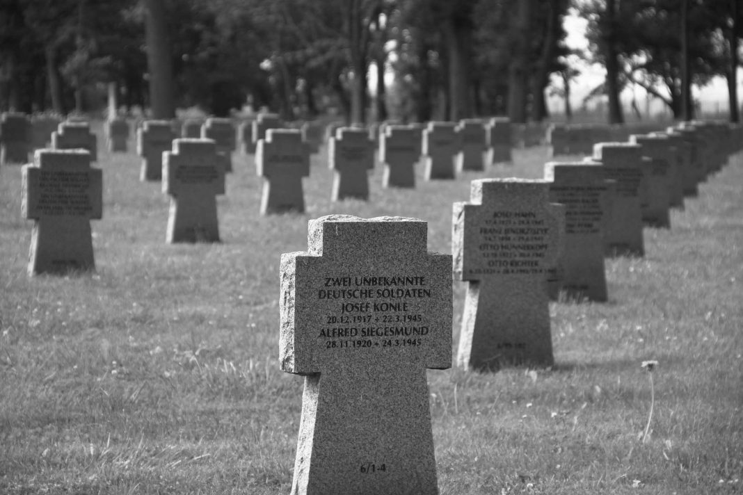 Ein deutscher Soldatenfriedhof.