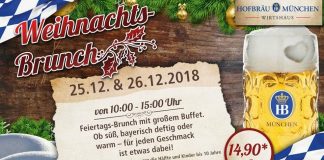 Weihnachtsbrunch 2018 im Hofbräu München Wirtshaus Berlin