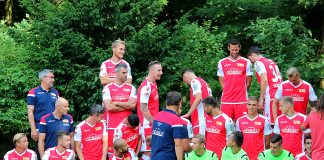Der 1. FC Union Berlin siegt souverän – Darmstadt 98 ohne Chance in einem fast perfekten Spiel Mannschaftsfoto 1. FC Union Berlin im Sommer 2018