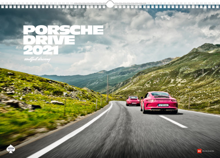 Ein Dutzend Sportwagen aus Zuffenhausen im Großformat – Der Wandkalender „Porsche Drive 2021“ von Stefan Bogner