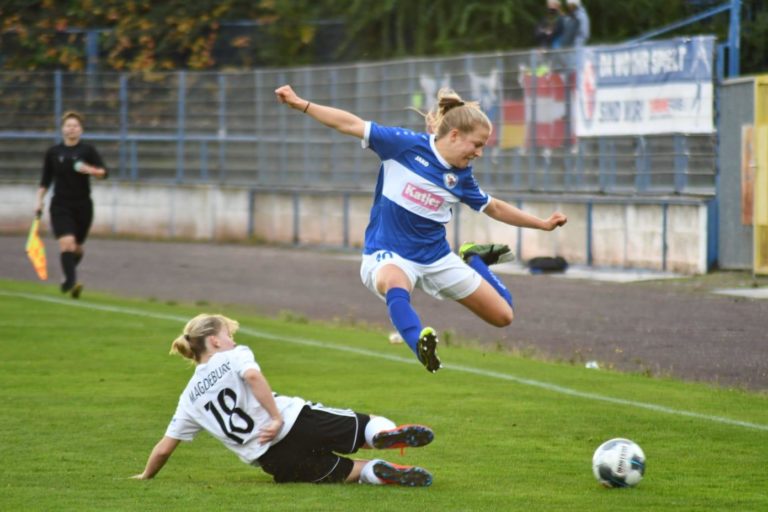 Kantersieg im Heinrich-Germer-Stadion – DFB-Pokal: Magdeburger FFC unterliegt 1. FFC Turbine Potsdam