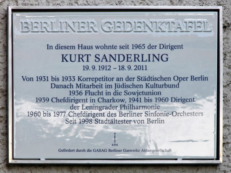 Gedenken an Kurt Sanderling