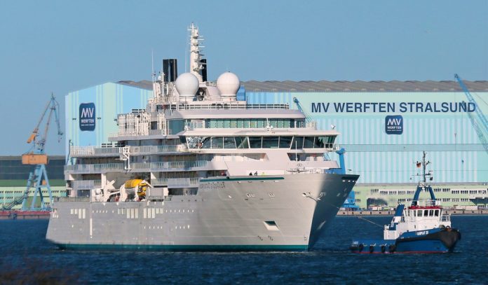 Crystal Endeavor läuft aus von den MV Werften in Stralsund: letztes Schiff?