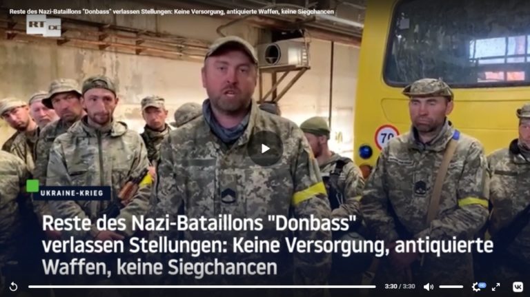 Deserteure? – Warum verließ das Faschisten-Bataillon „Donbass“ Stellungen in bislang besetzten Gebieten der Volksrepublik Lugansk?