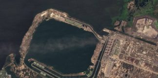 Rauch steigt auf am Kernkraftwerk Saporoschje