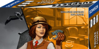 „Suspects: Ewiger Fluch“, ein Detektivspiel von Guillaume Montiage, Paul Halter und Émile Denis