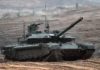 Neue Kampfpanzer vom Typ T-90M Proryw für die Truppen der Streitkräfte der Rußländischen Föderation im Krieg gegen die Faschisten der Ukraine