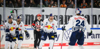 Halbfinalserie zwischen EHC Red Bull München GmbH und Grizzlys Wolfsburg GmbH ausgeglichen