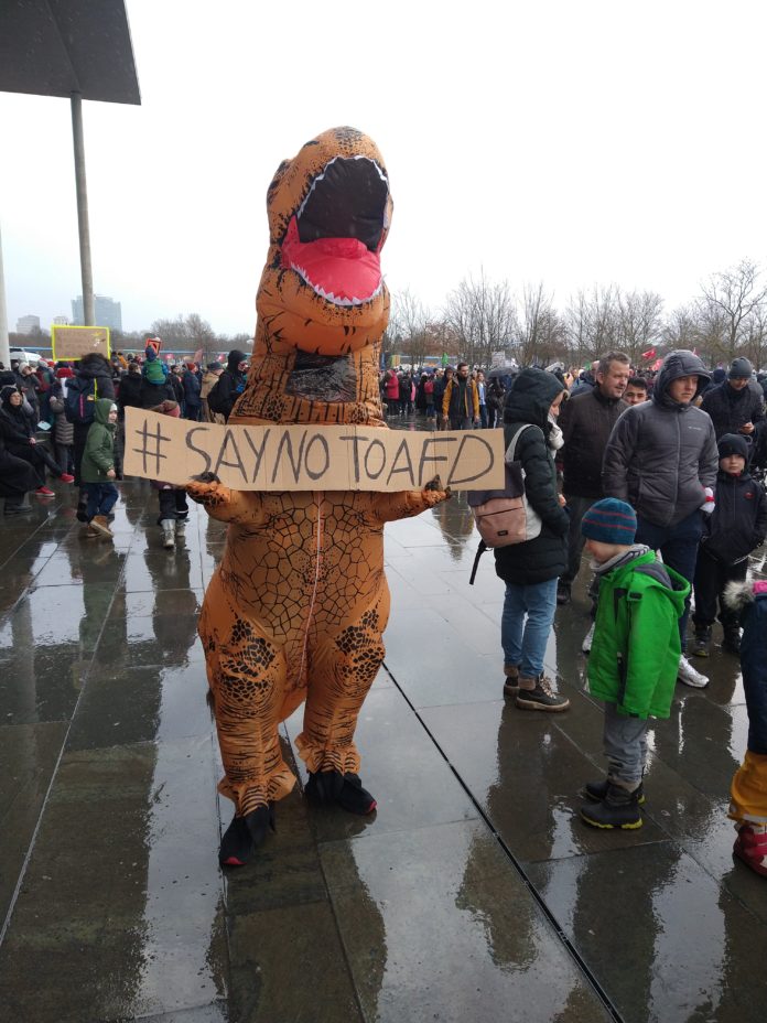 Anti-AfD-Aufmarsch oder Staatsauflauf vor dem Berliner Reichstag. © Münzenberg Medien, Foto/ BU: Stefan Pribnow, Ort und Datum der Aufnahme: Berlin, 7.2.2024
