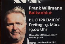 „Balkanblut“ und Quittenschnaps von Frank Willmann – Buchpremiere am 13. März 2026 in Berlin