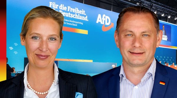 Alice Weidel und Tino Chrupalla wurden am 18.6.2022 in Riesa zu Bundessprechern der AfD gewählt. © AfD